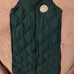 Dreamland Baby Quilted Green Sleep Sack - Zipper Front